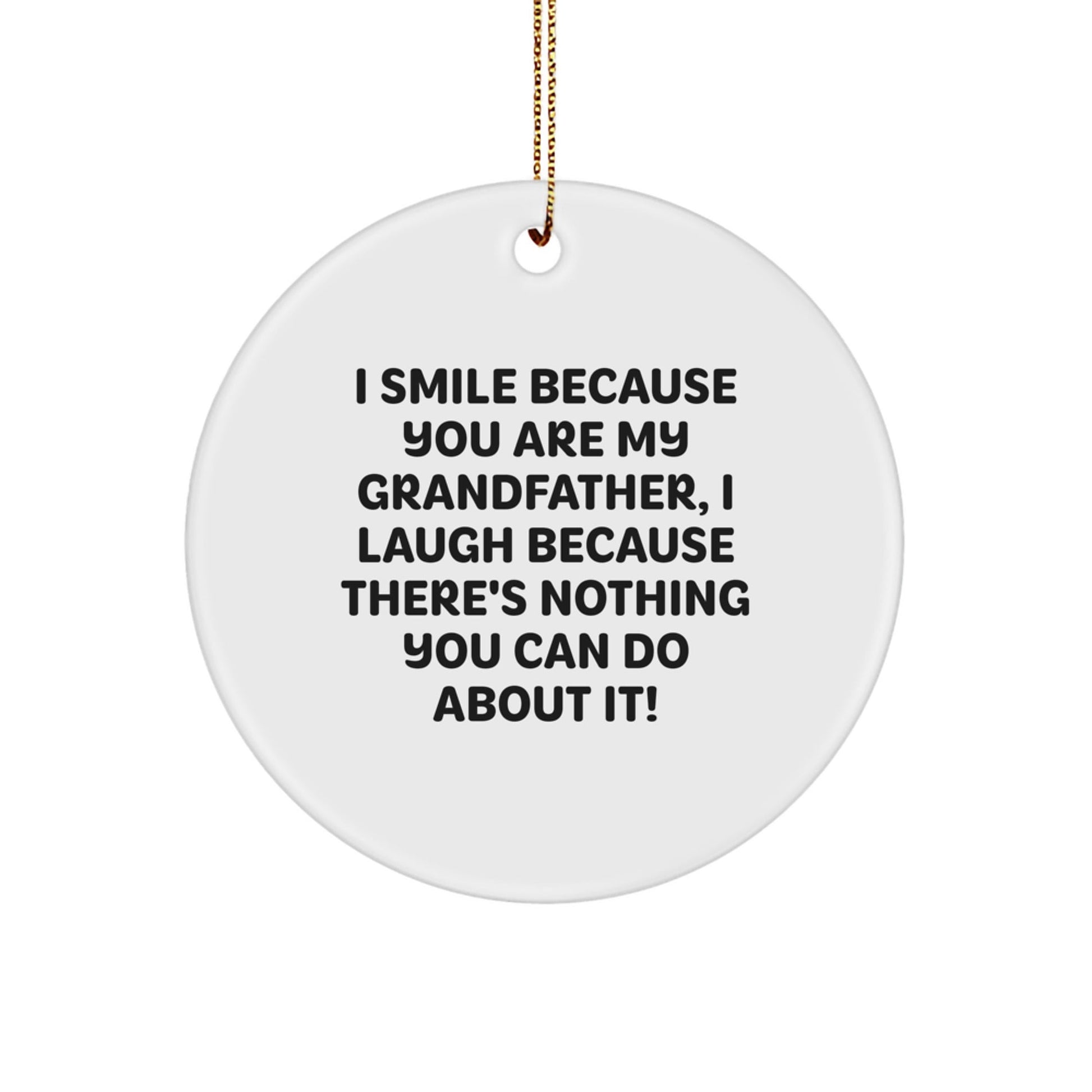 Funny Grandfather Circle Ornament Gifts for Men from Family, Unique Christmas Unique Gifts for Grandfather - The Buy Boom
