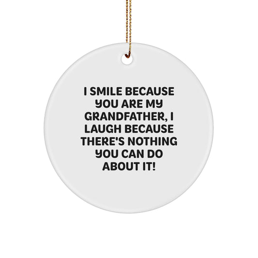Funny Grandfather Circle Ornament Gifts for Men from Family, Unique Christmas Unique Gifts for Grandfather - The Buy Boom