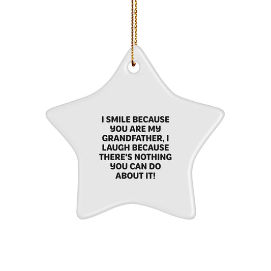 Funny Grandfather Gifts from Men to Grandfather, Star Ornament Decorations for Grandfather, Christmas Unique Gifts for Grandfather - The Buy Boom