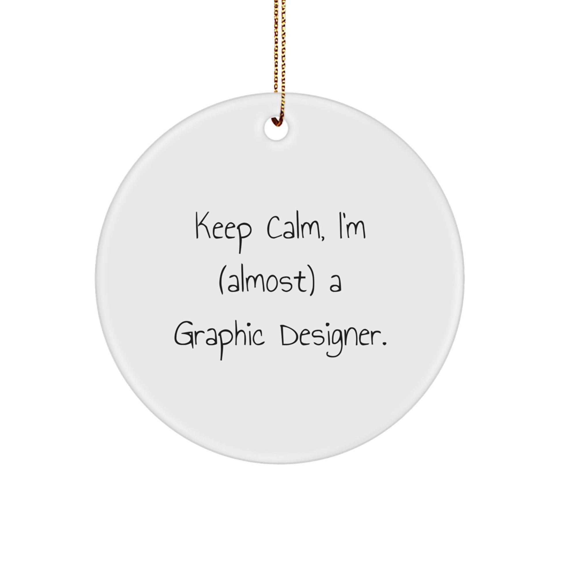 Funny Graphic Designer Circle Ornament, Gifts from Friends, Family, Coworkers, for Graphic Designers, Christmas Unique Gift - The Buy Boom