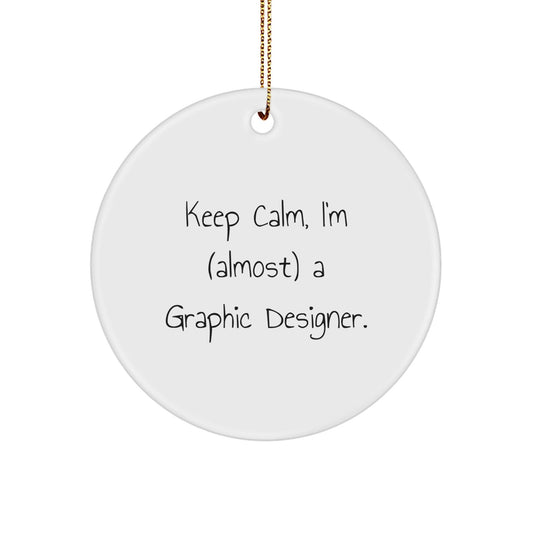Funny Graphic Designer Circle Ornament, Gifts from Friends, Family, Coworkers, for Graphic Designers, Christmas Unique Gift - The Buy Boom