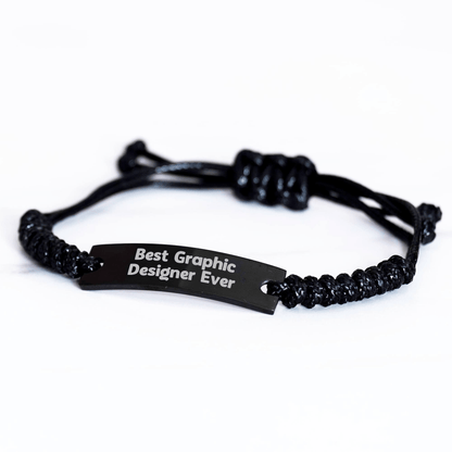 Funny Graphic Designer Gifts - Best Graphic Designer Ever Rope Bracelet - The Buy Boom
