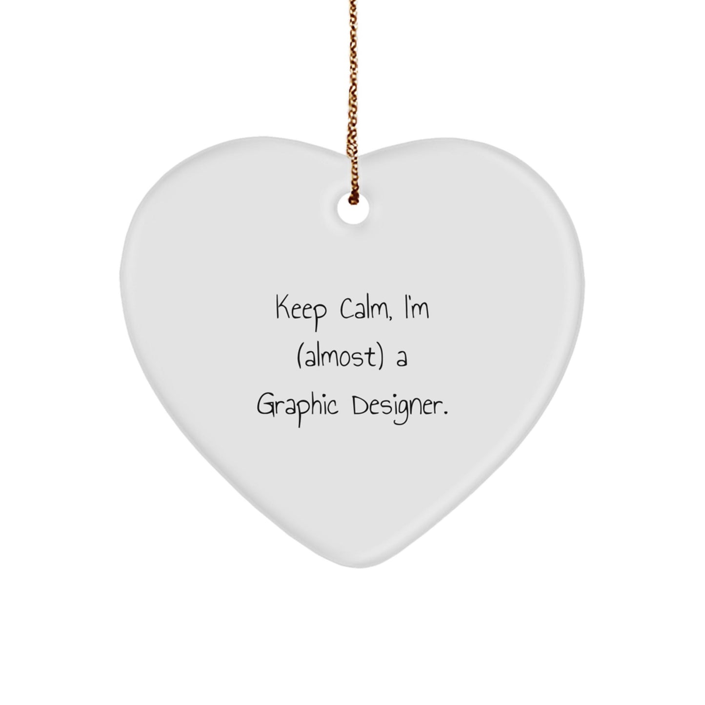 Funny Graphic Designer Heart Ornament Gifts from Friends, Perfect for Graphic Designers, Christmas Unique Gifts - The Buy Boom