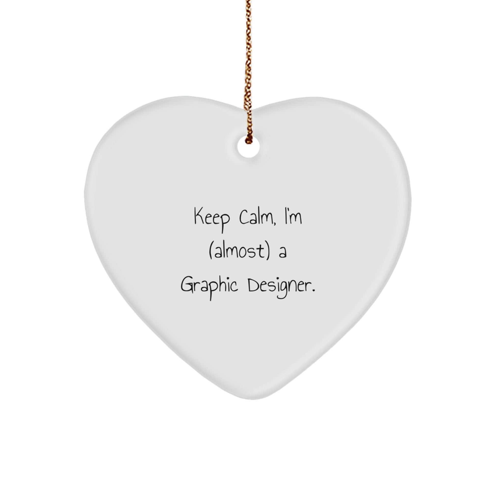 Funny Graphic Designer Heart Ornament Gifts from Friends, Perfect for Graphic Designers, Christmas Unique Gifts - The Buy Boom