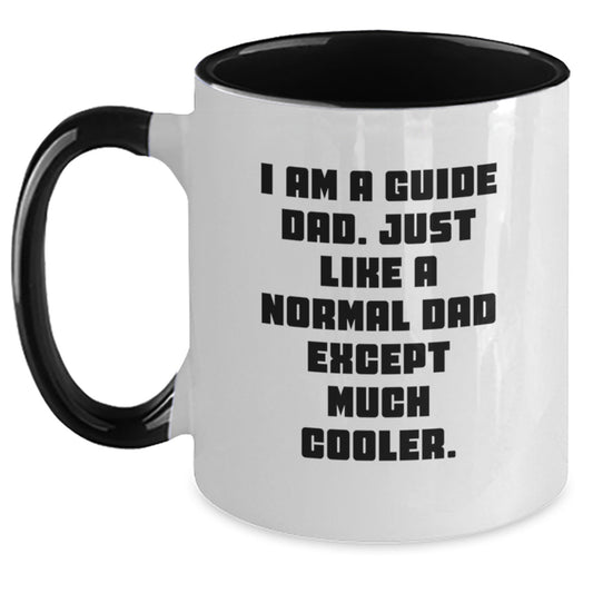 Funny Guide Dad Two Tone Coffee Mugs Gifts for Guide Men - Gift from Guide Dad - Christmas Unique Gifts - I Am A Guide Dad - Guide Gifts - The Buy Boom
