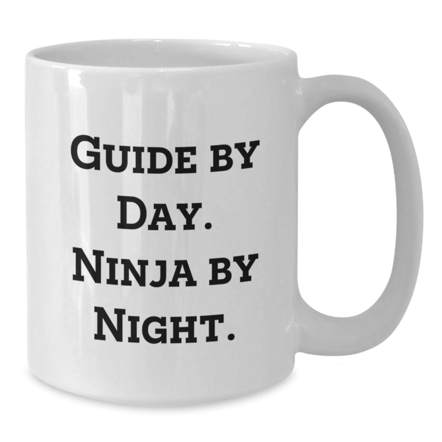 Funny Guide Gifts by Day, Ninja by Night Graduation White Coffee Mug for Friends from Men - The Buy Boom