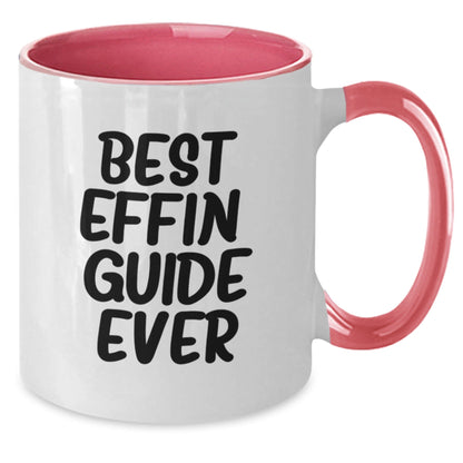 Funny Guide Gifts for Guide Lovers from Best Effin' Guide Ever, Unique Christmas Unique Gifts for Men, Women, Friends, or Coworkers, Two Tone Coffee Mug - The Buy Boom