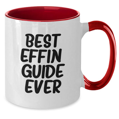 Funny Guide Gifts for Guide Lovers from Best Effin' Guide Ever, Unique Christmas Unique Gifts for Men, Women, Friends, or Coworkers, Two Tone Coffee Mug - The Buy Boom