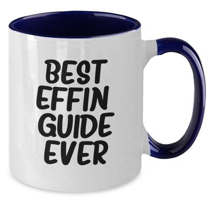 Funny Guide Gifts for Guide Lovers from Best Effin' Guide Ever, Unique Christmas Unique Gifts for Men, Women, Friends, or Coworkers, Two Tone Coffee Mug - The Buy Boom