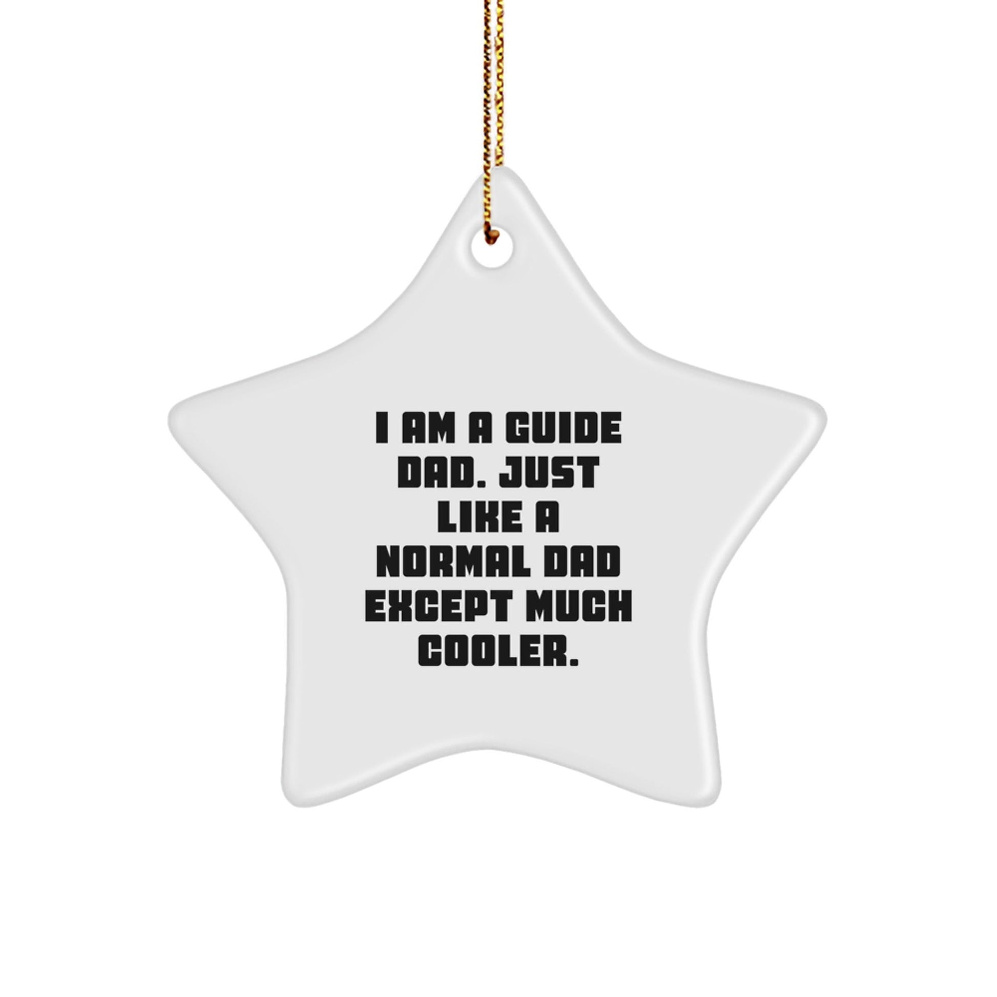 Funny Guide Gifts for Men, Gifts from Dad to Guide, Christmas Unique Star Ornament, I Am A Guide Dad Star Decor - The Buy Boom