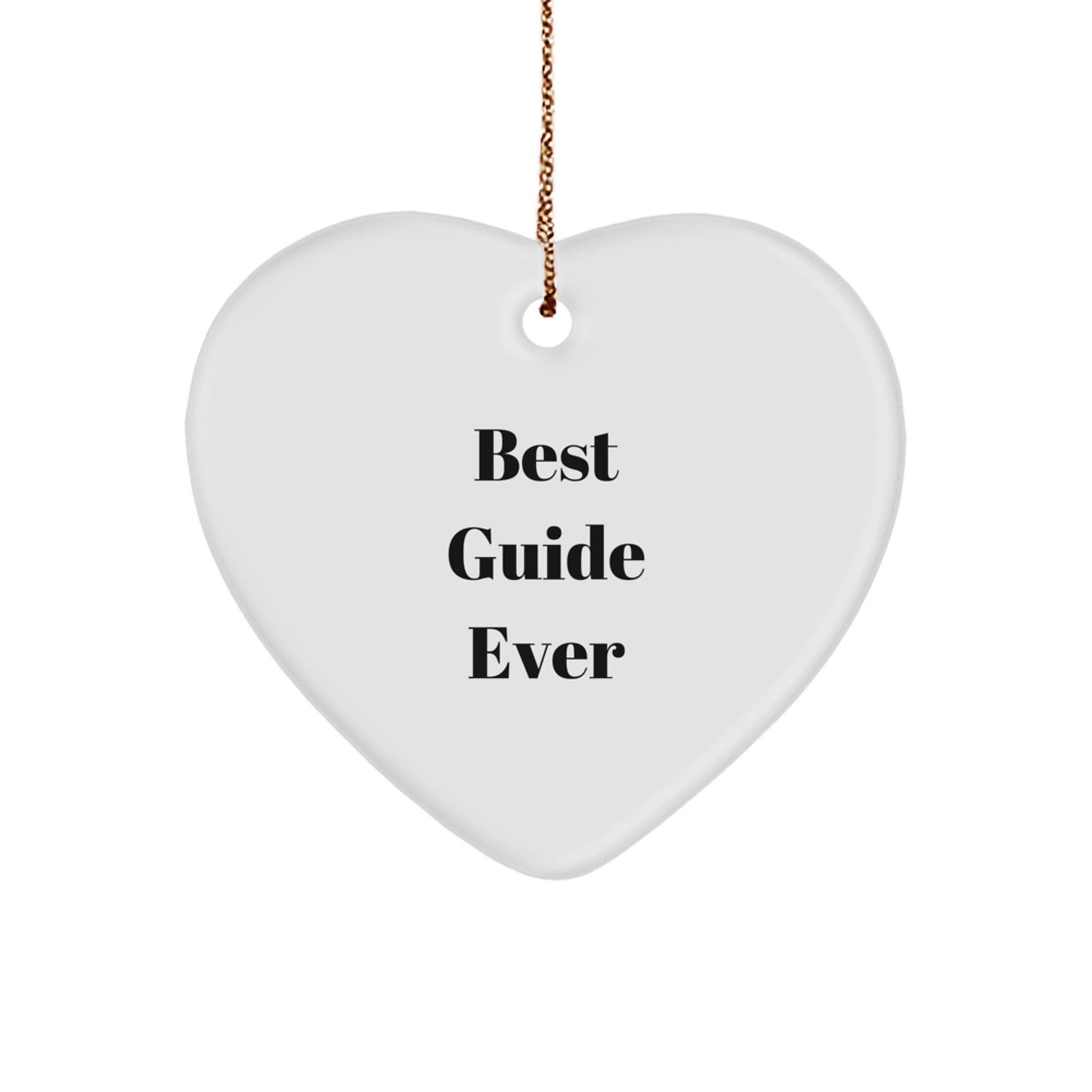 Funny Guide Gifts from Friends - Best Guide Ever Heart Ornament, Perfect for Christmas - The Buy Boom