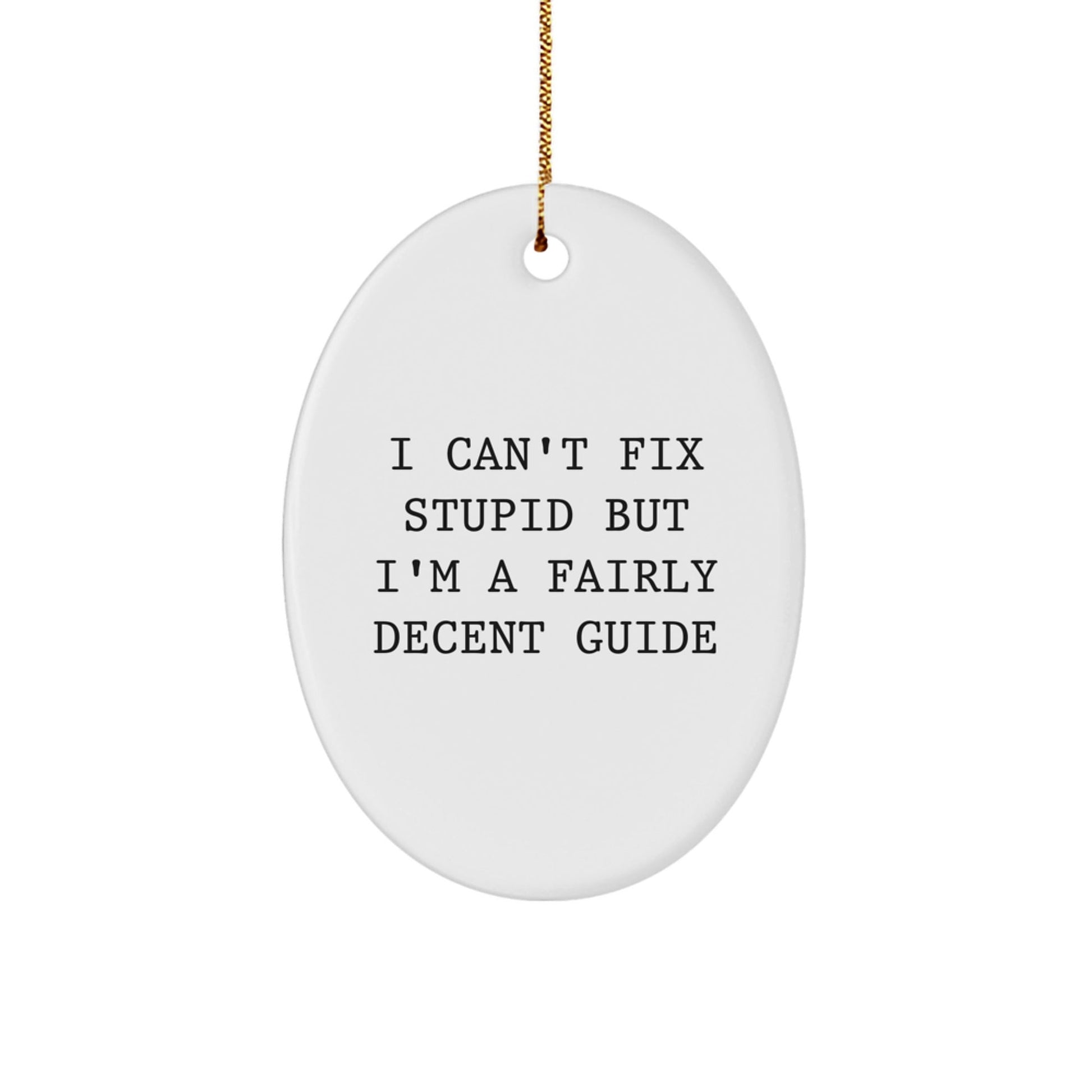 Funny Guide Oval Ornament Gifts for Guides from Friends and Family - Christmas Unique Gifts for Guide Enthusiasts - Guide Oval Ornament Decor - The Buy Boom