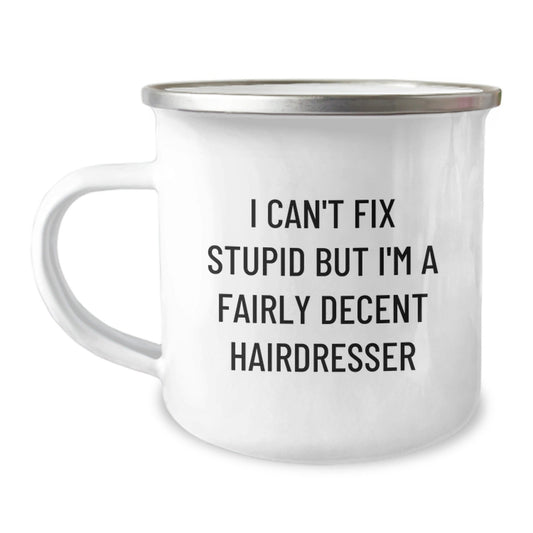 Funny Hairdresser Gifts for Women, Cute Camping Mug with Inspirational Quote for Hairdresser, Christmas Unique Gifts from Friends - The Buy Boom