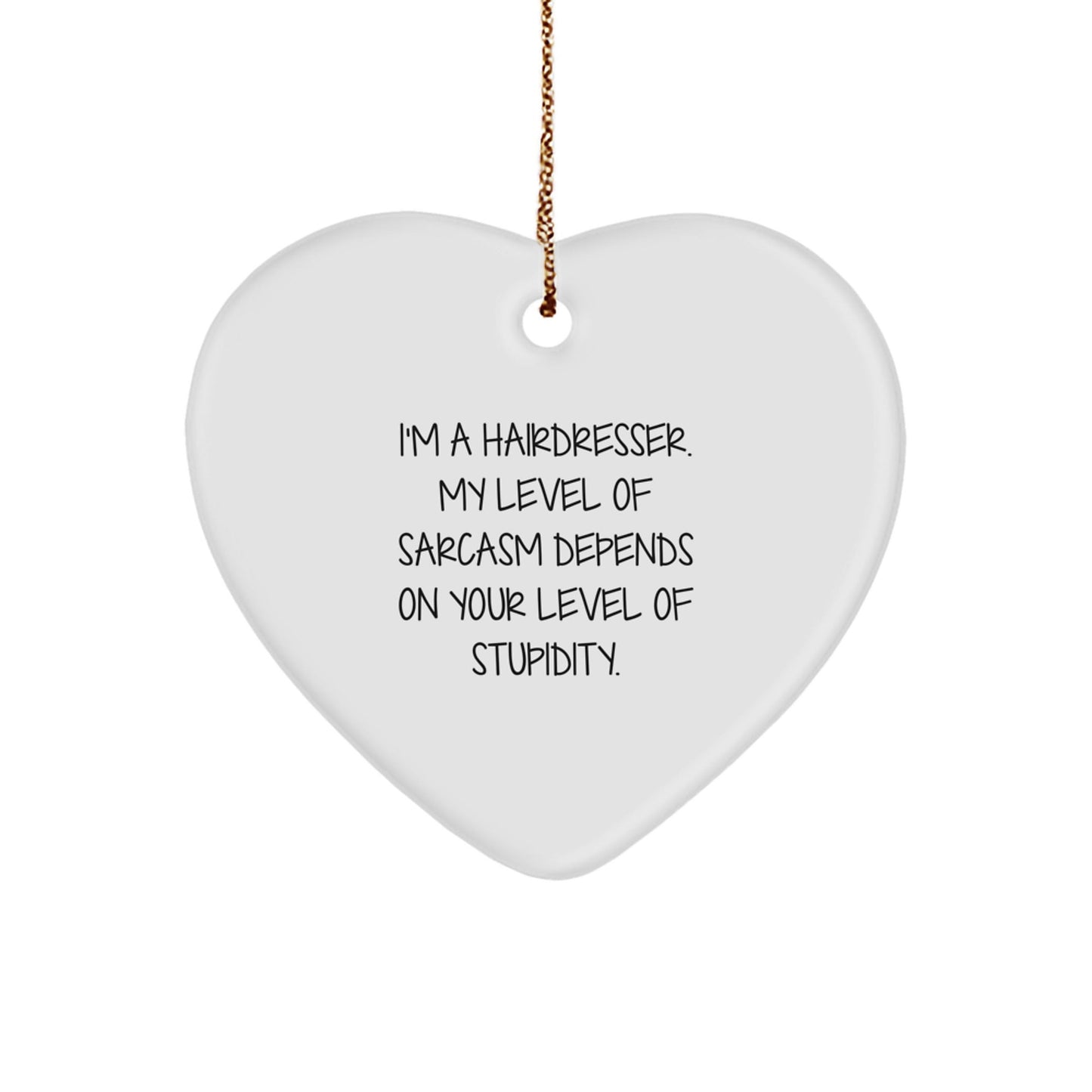 Funny Hairdresser Gifts from Friends, Christmas Unique Ornaments for Hairdresser, Heart Shaped Decor for Hairdresser Men or Women - The Buy Boom