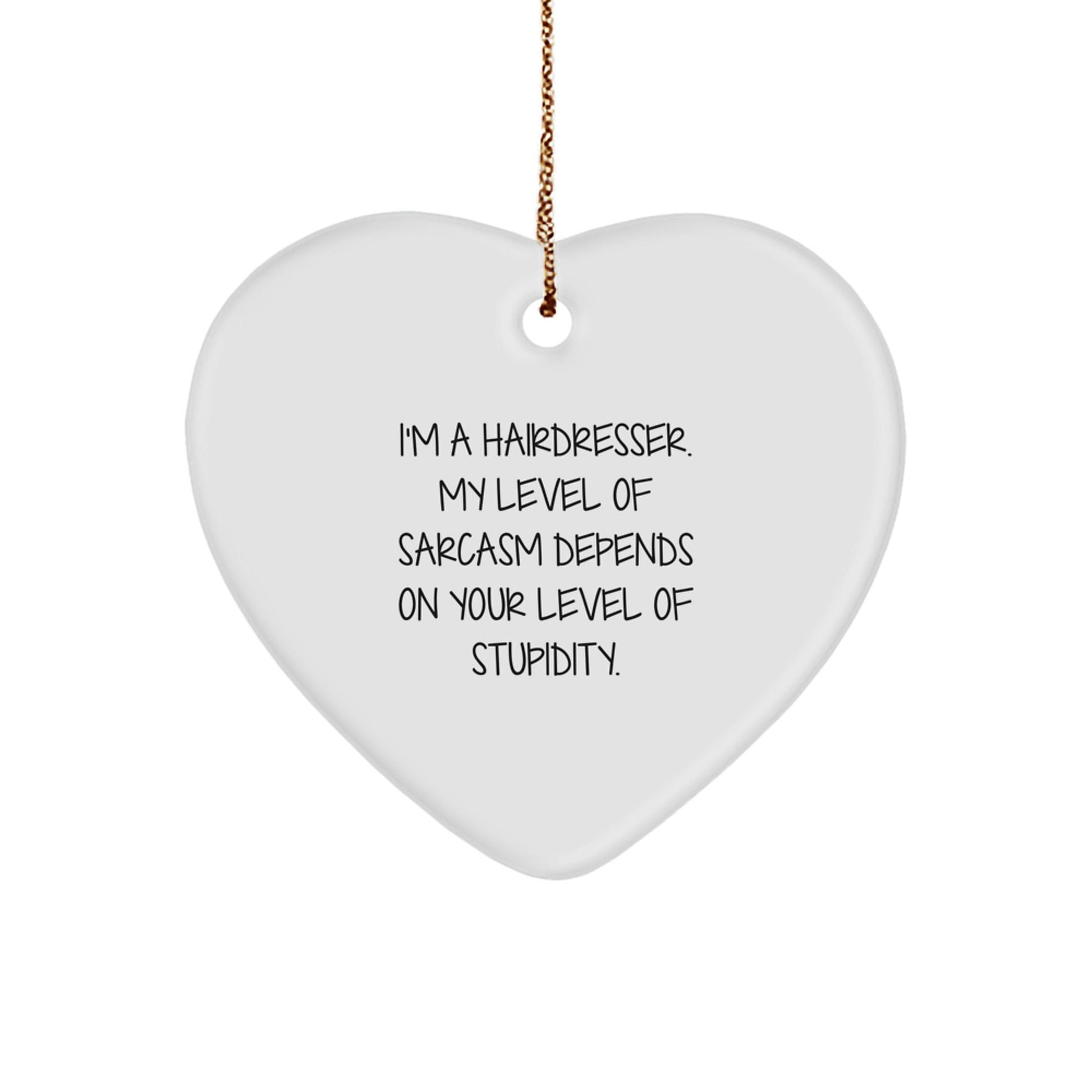 Funny Hairdresser Gifts from Friends, Christmas Unique Ornaments for Hairdresser, Heart Shaped Decor for Hairdresser Men or Women - The Buy Boom