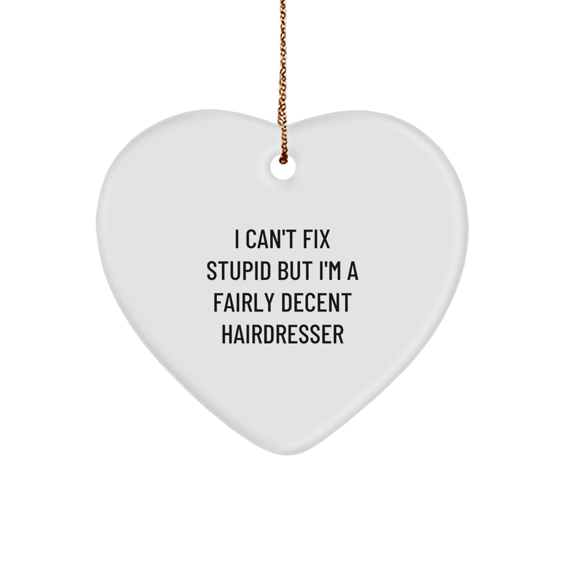 Funny Hairdresser Gifts from Friends - Heart Ornament for Christmas Unique Presents - The Buy Boom