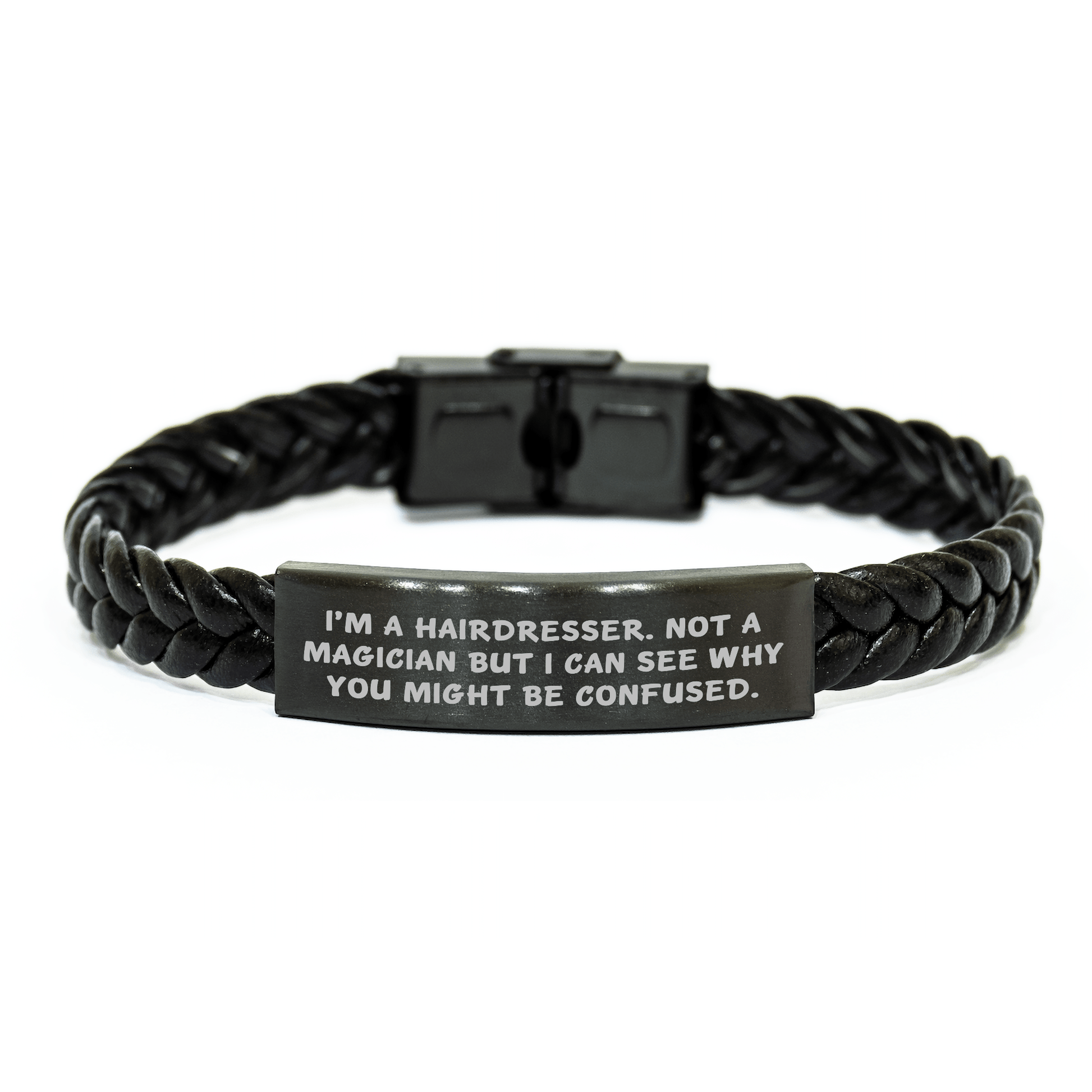 Funny Hairdresser Gifts from Men to Hairdresser - Interlaced Leather Bracelet on Father's Day - The Buy Boom