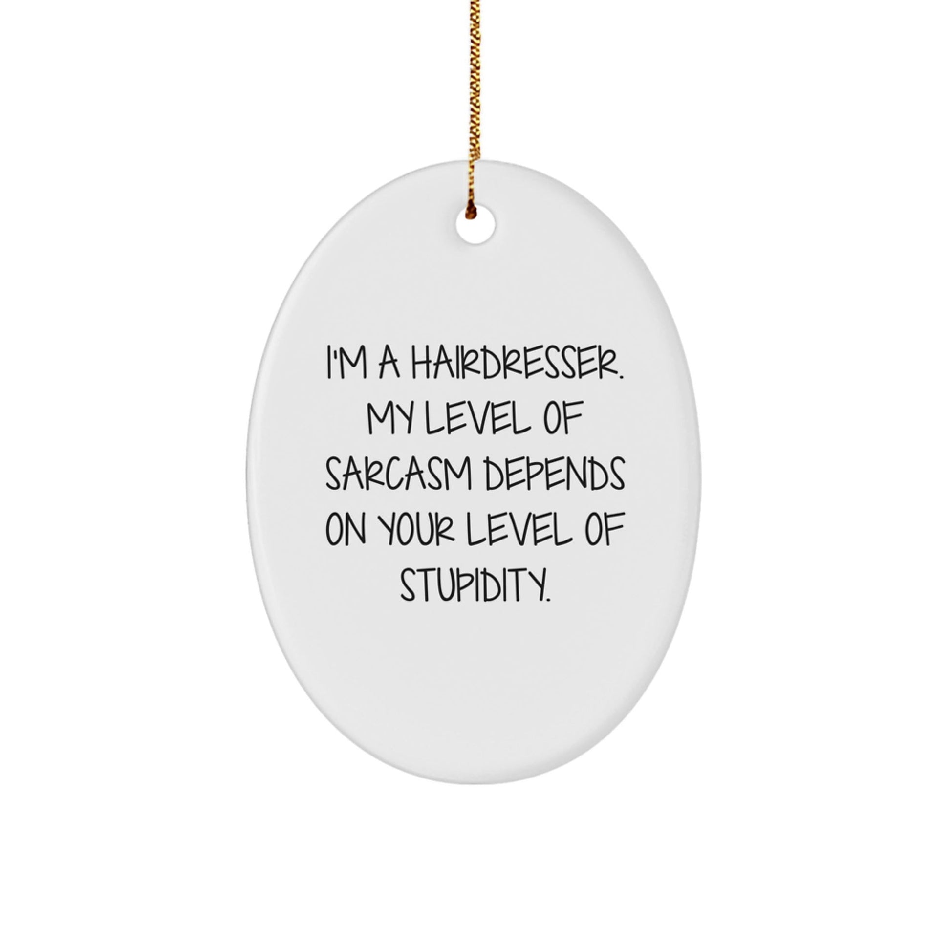 Funny Hairdresser Oval Ornament Gifts from Friends for Hairdresser - The Buy Boom