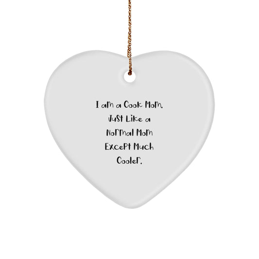 Funny Heart Ornament for Cook Moms - Unique Gifts from Friends to Family - Christmas Decorations for Cooks - The Buy Boom