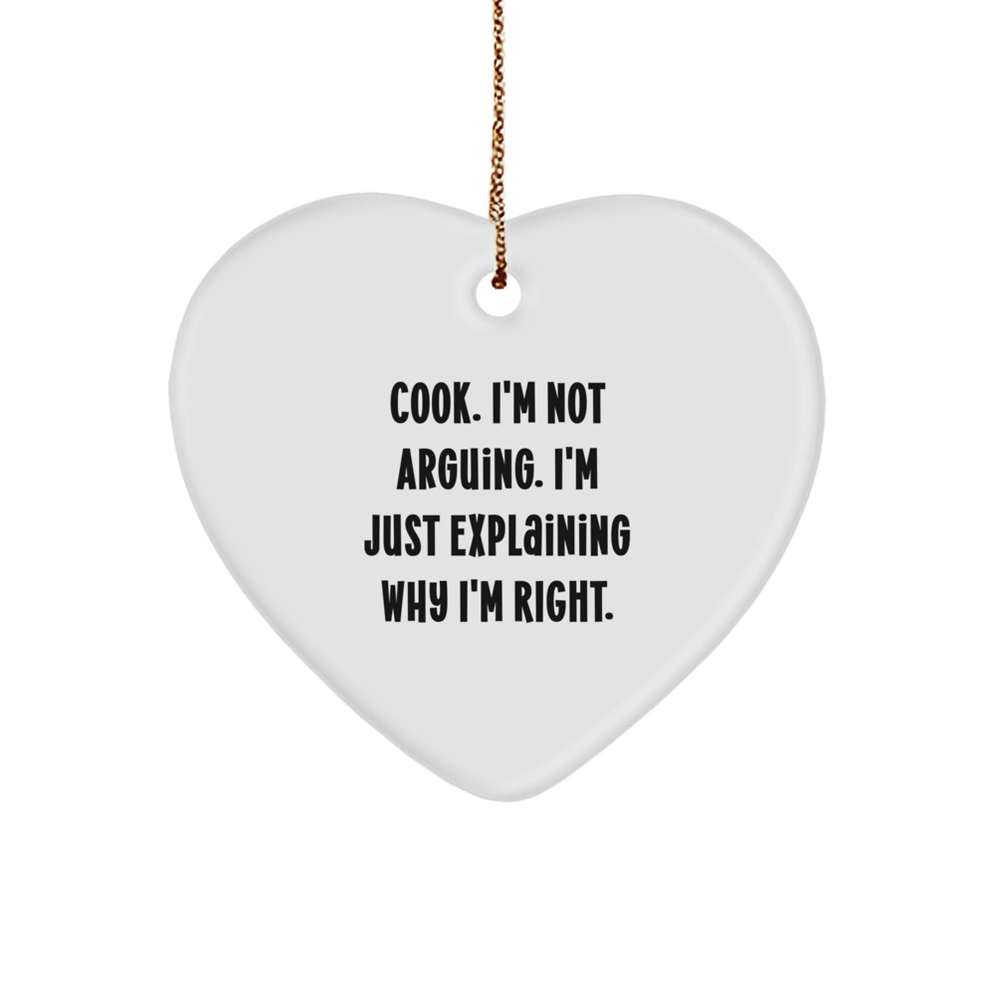 Funny Heart Ornament Gifts from Men for Cook Christmas Unique - The Buy Boom