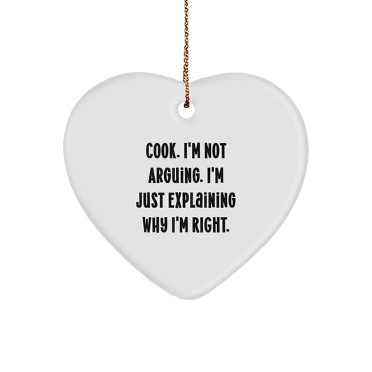 Funny Heart Ornament Gifts from Men for Cook Christmas Unique - The Buy Boom
