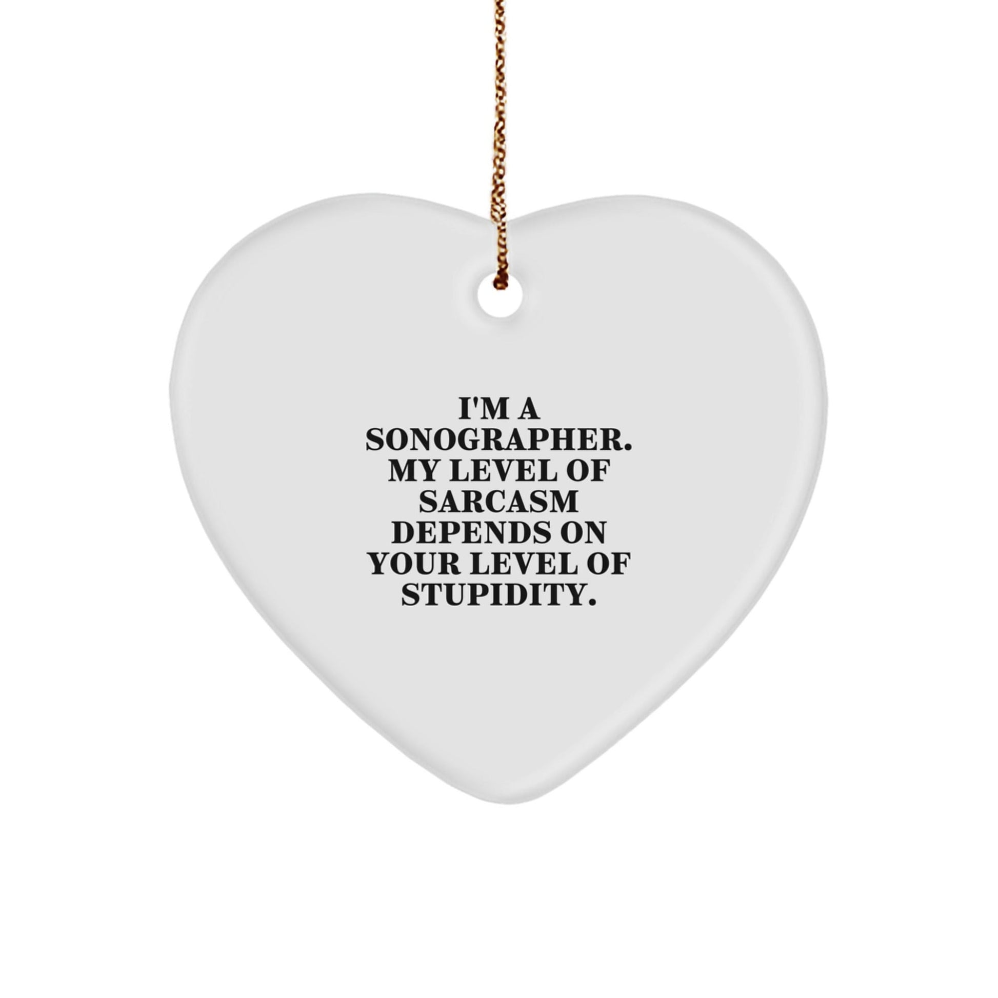 Funny Heart Ornament Gifts from Sonographer Friends, Coworkers, Family to Sonographer, Men, Women, Coworkers at Christmas Time - The Buy Boom