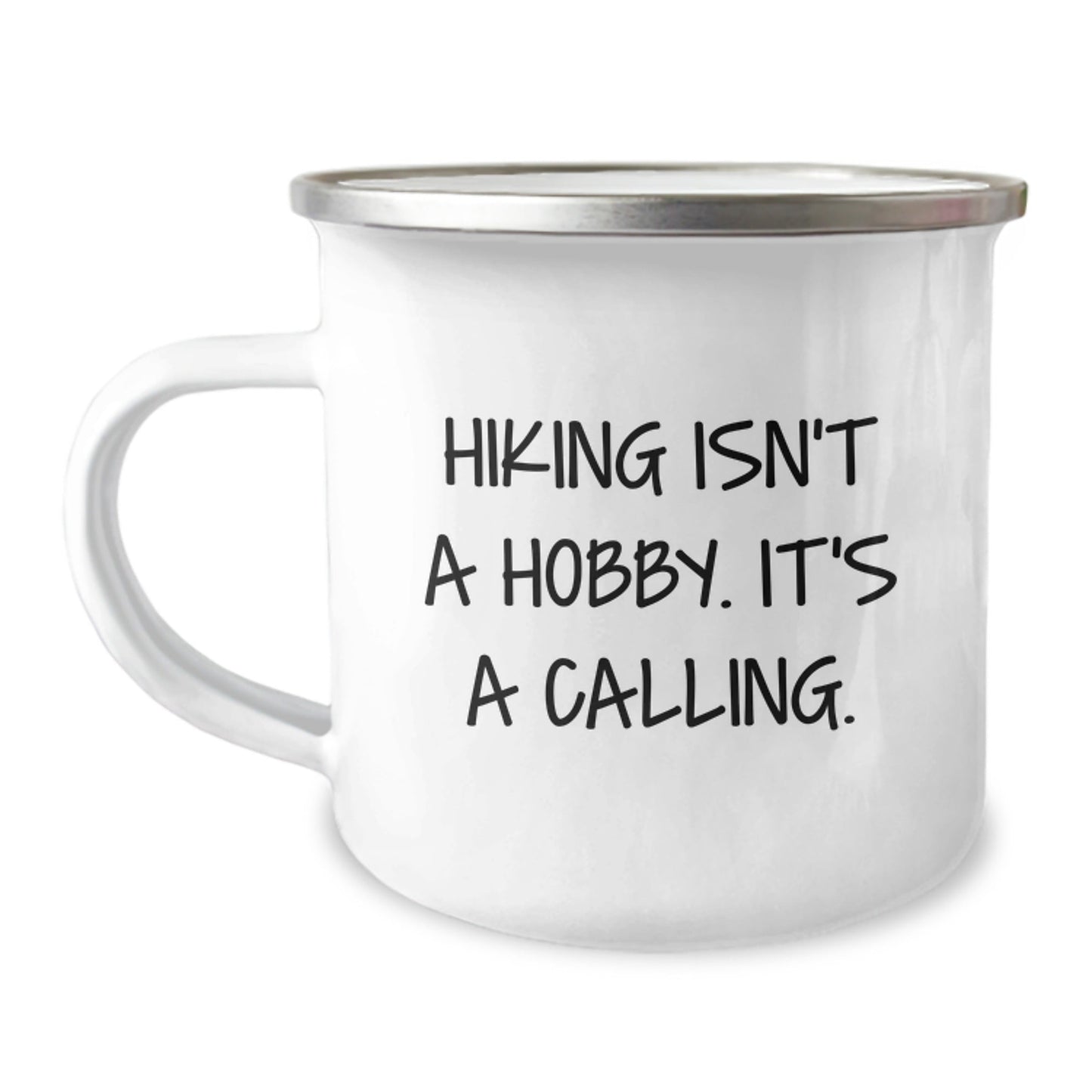 Funny Hiking Gifts for Him - 'Hiking Isn't A Hobby Its A Calling' Christmas Unique Gifts from Friends for Hiking Enthusiasts, Camping Mug for Men - The Buy Boom