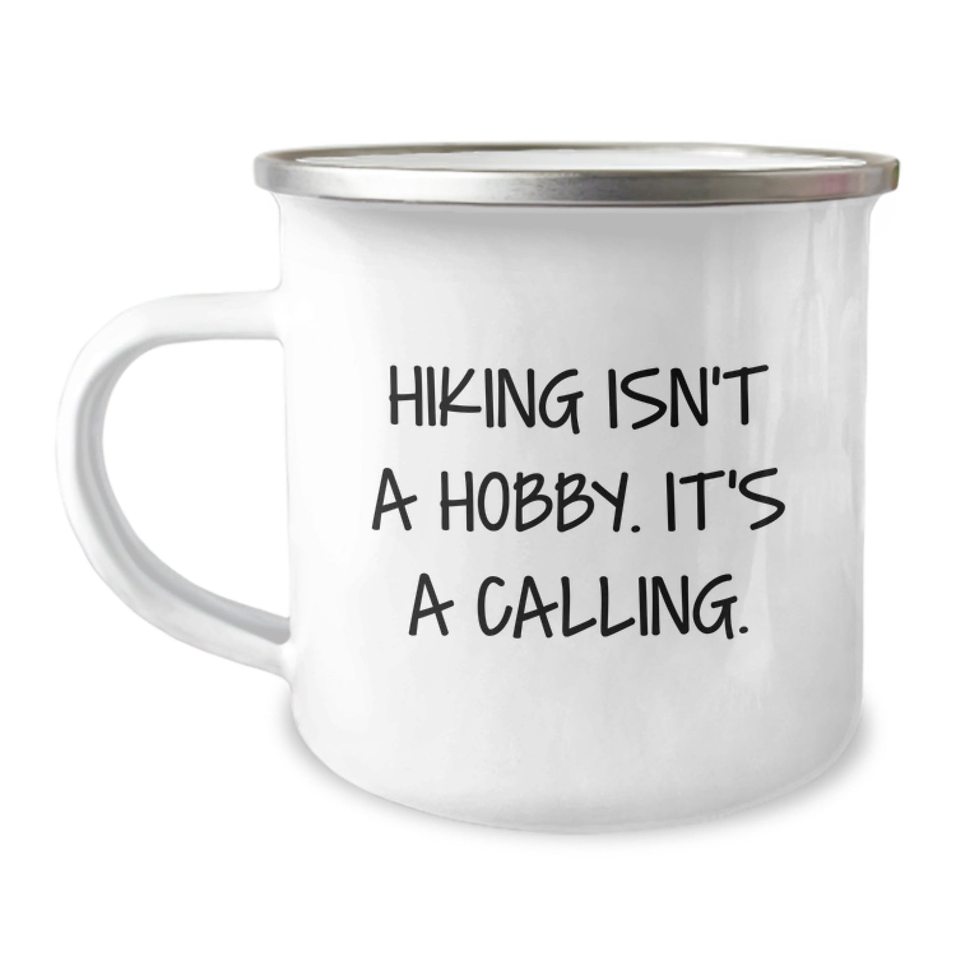 Funny Hiking Gifts for Him - 'Hiking Isn't A Hobby Its A Calling' Christmas Unique Gifts from Friends for Hiking Enthusiasts, Camping Mug for Men - The Buy Boom