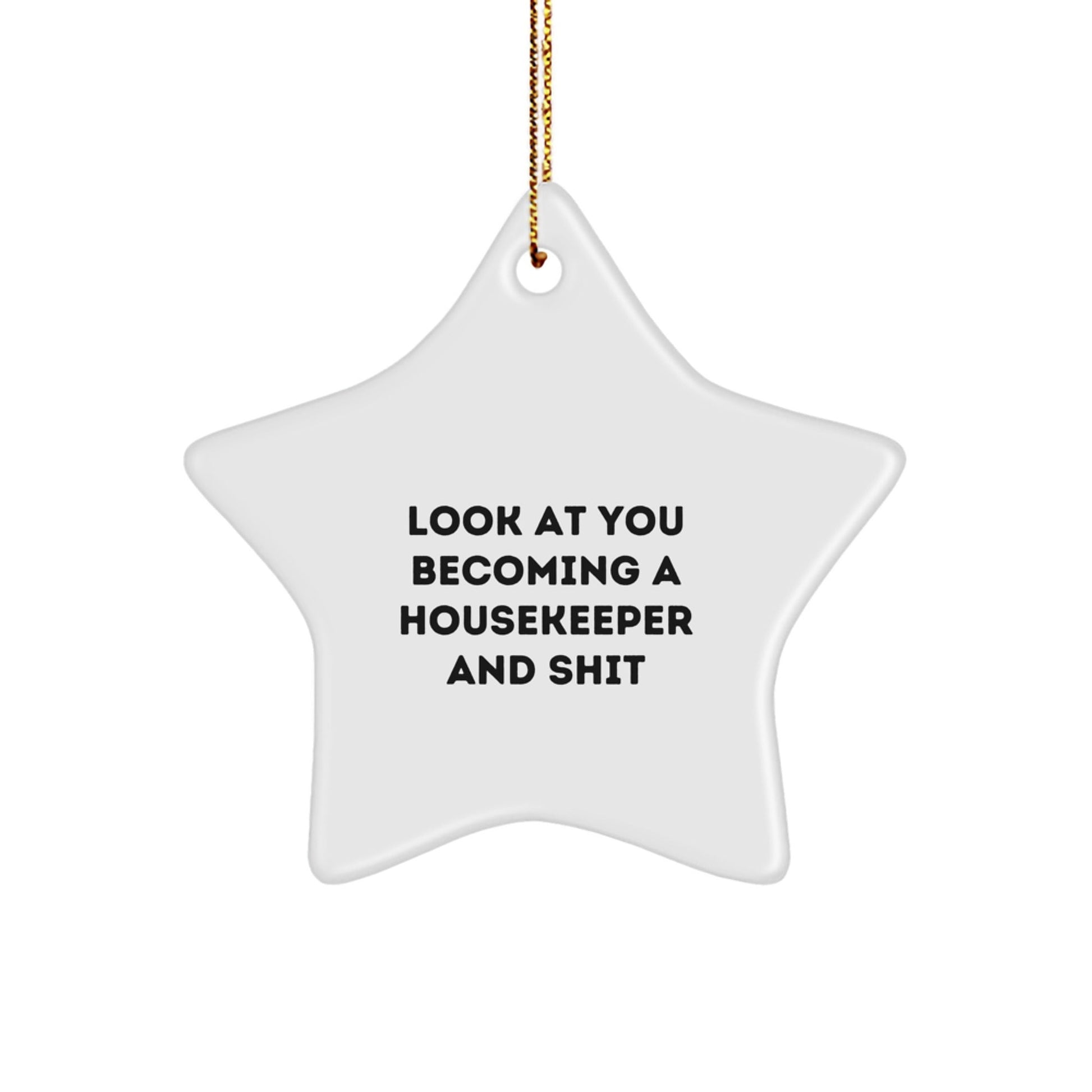 Funny Housekeeper Gifts from Men to Housekeeper, Star Ornament for Housekeeper, Christmas Unique Gifts - The Buy Boom