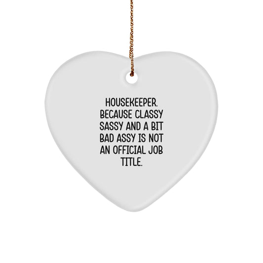 Funny Housekeeper Heart Ornament Gifts from Family and Friends for Housekeeper - The Buy Boom
