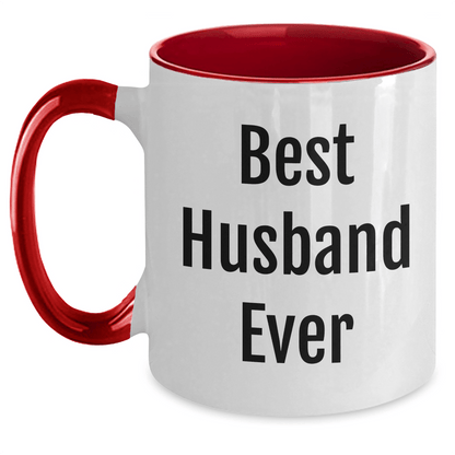 Funny Husband Gifts - Best Husband Ever Two Tone Coffee Mug, Gifts from Women to Husband, Graduation Unique Gifts for Husband - The Buy Boom