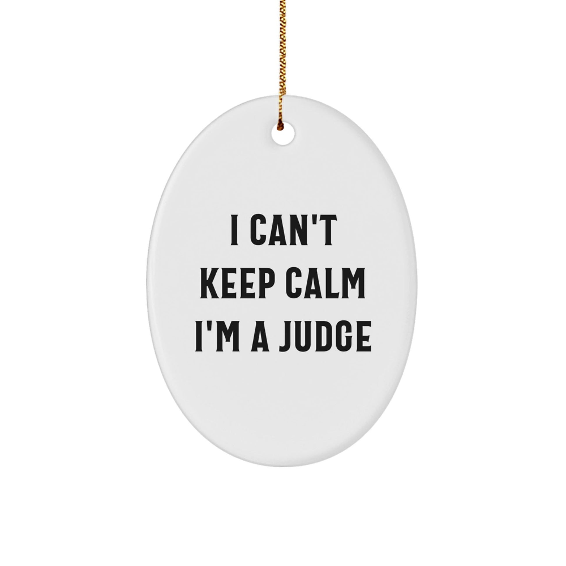 Funny I'm A Judge Oval Ornament Gifts for Judge Friends from Family - The Buy Boom
