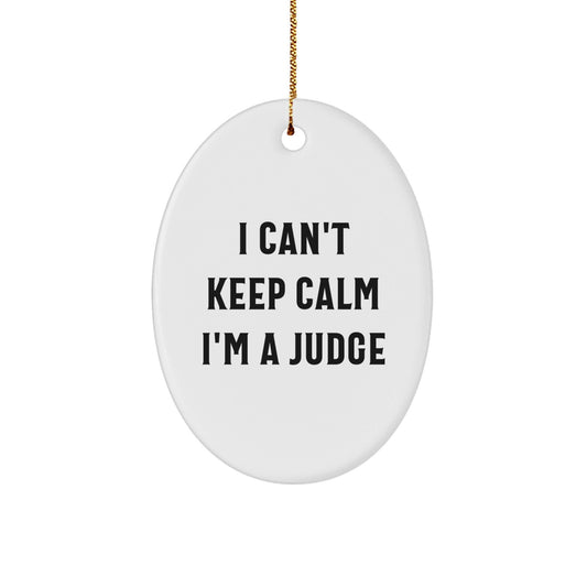 Funny I'm A Judge Oval Ornament Gifts for Judge Friends from Family - The Buy Boom