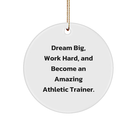 Funny Inspirational Athletic Trainer Gifts for Christmas Circle Ornament Quote Ideas - Gifts from Family for Amazing Athletic Trainers, Men, Women, Friends, Coworkers, Family - The Buy Boom