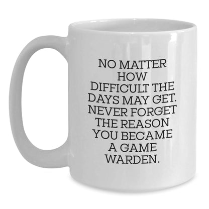 Funny Inspirational Game Warden Gifts from Men to Game Warden for Christmas Unique White Coffee Mug - The Buy Boom