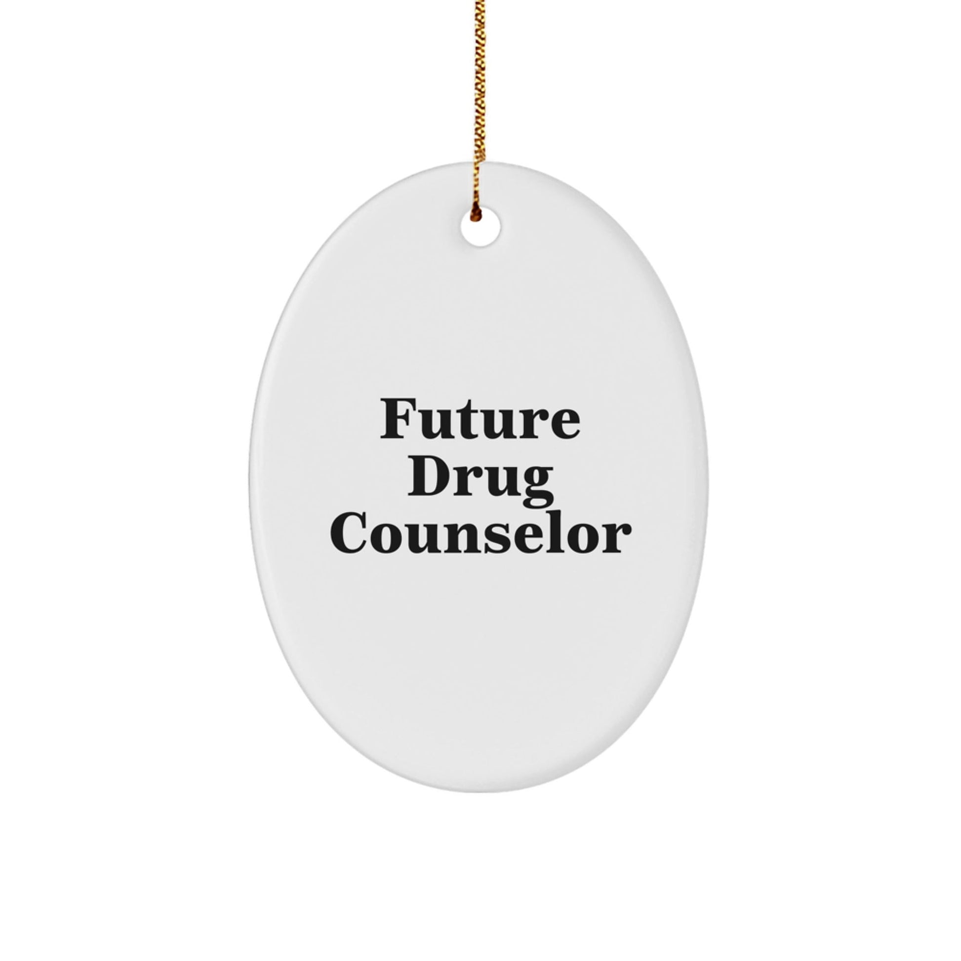 Funny Inspirational Gift for Future Drug Counselor - Oval Ornament Gifts from Men - Christmas Unique Gifts - The Buy Boom