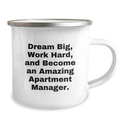 Funny Inspirational Gifts for Apartment Manager Men Friends - Camping Mug with Dream Big Quote by Gifts from Family - The Buy Boom