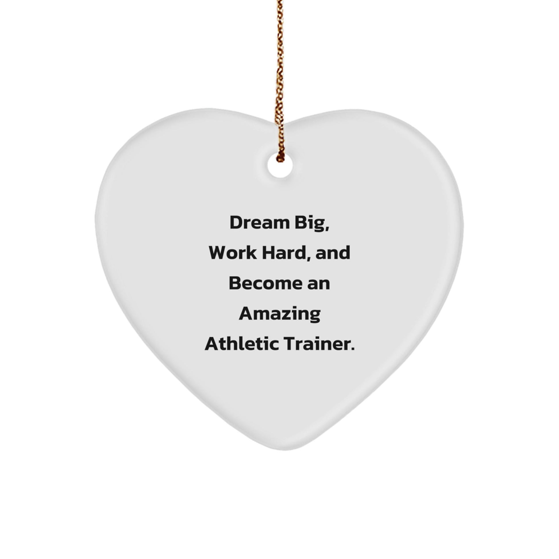Funny Inspirational Gifts for Athletic Trainer, Heart Ornament, Dream Big Quote, Christmas Unique Gifts from Friends and Family - The Buy Boom