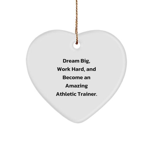 Funny Inspirational Gifts for Athletic Trainer, Heart Ornament, Dream Big Quote, Christmas Unique Gifts from Friends and Family - The Buy Boom