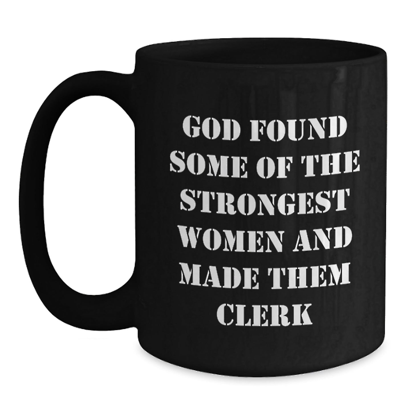 Funny Inspirational Gifts for Clerk Women Friends from Men with Clerk Black Coffee Mug, Christmas Unique Ideas for Clerk Family Coworkers - The Buy Boom