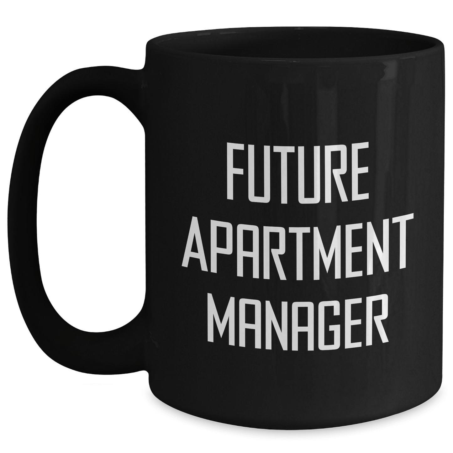 Funny Inspirational Gifts for Future Apartment Managers, Black Coffee Mug from Friends, Graduation Unique Gifts for Men - The Buy Boom