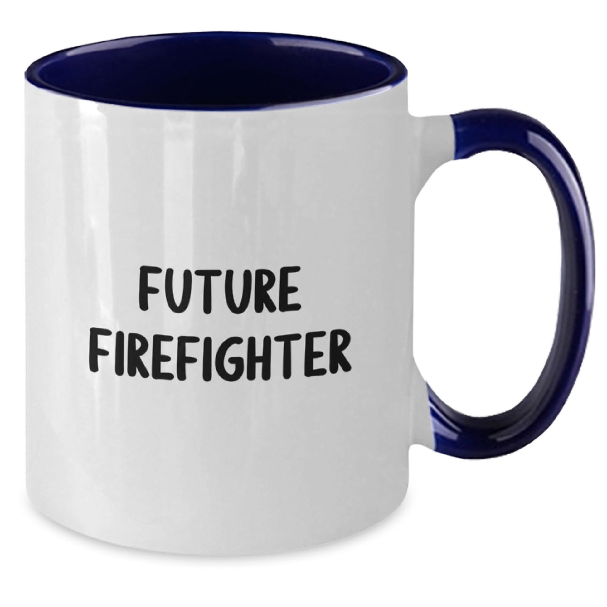 Funny Inspirational Gifts for Future Firefighters from Friends and Family - Two Tone Coffee Mug - Black and White, Red and White, Navy and White, Pink and White - The Buy Boom
