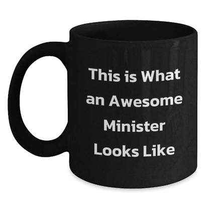 Funny Inspirational Gifts for Minister from Men to Friends, Black Coffee Mug for Graduation - The Buy Boom
