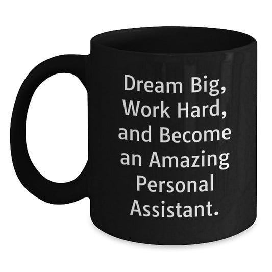 Funny Inspirational Gifts for Personal Assistant from Family, Black Coffee Mug for Christmas Morning Routine - The Buy Boom