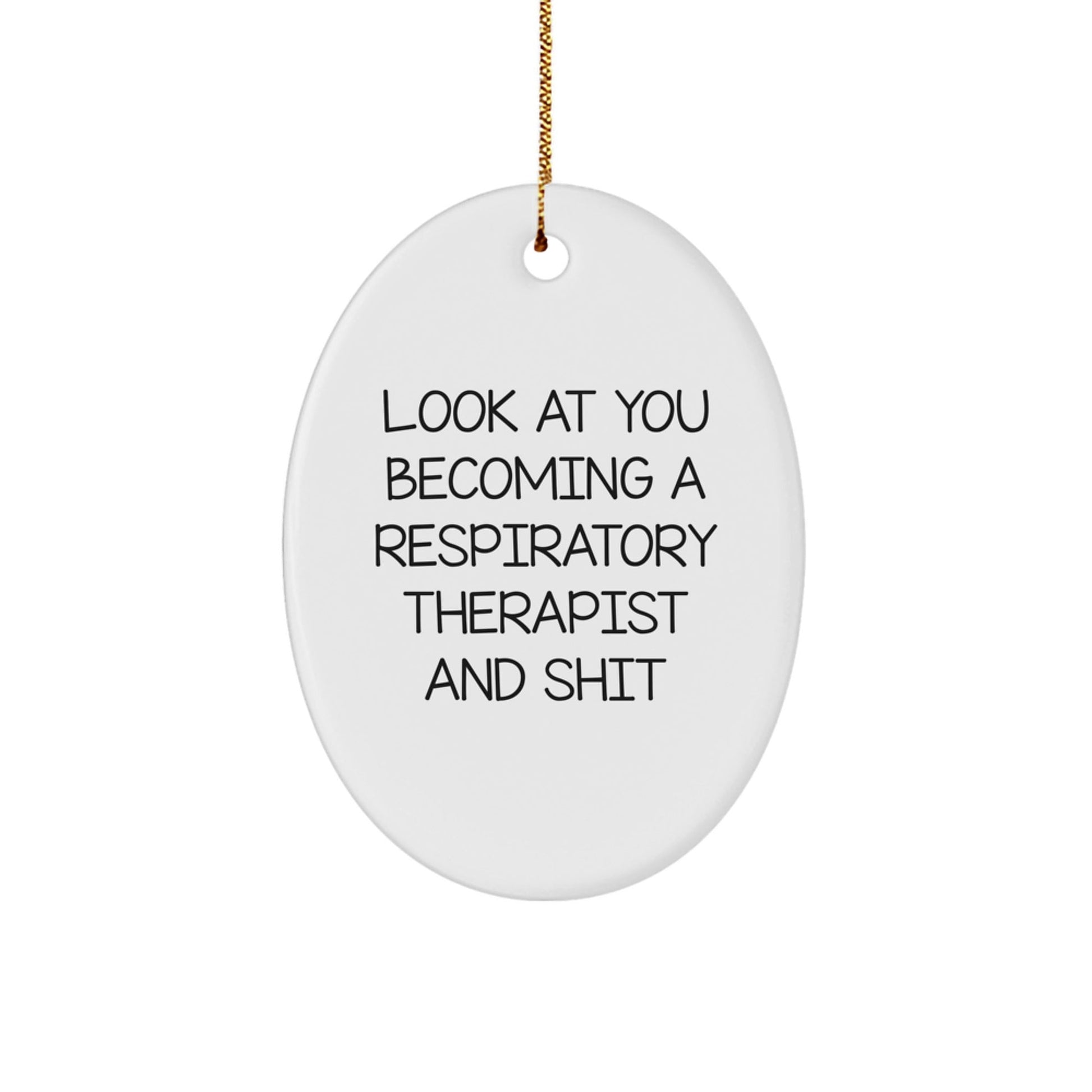 Funny Inspirational Gifts for Respiratory Therapists, Oval Ornament, Gifts from Family for Christmas Unique Gifts - The Buy Boom