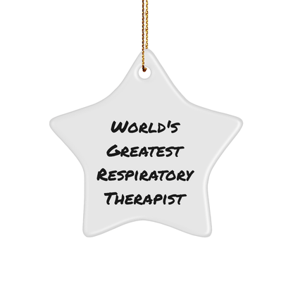 Funny Inspirational Gifts from Coworkers to Respiratory Therapist - World's Greatest Respiratory Therapist Star Ornament for Christmas - The Buy Boom