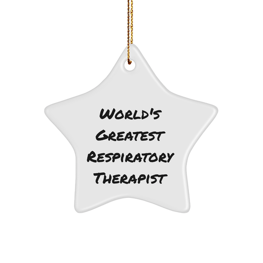 Funny Inspirational Gifts from Coworkers to Respiratory Therapist - World's Greatest Respiratory Therapist Star Ornament for Christmas - The Buy Boom