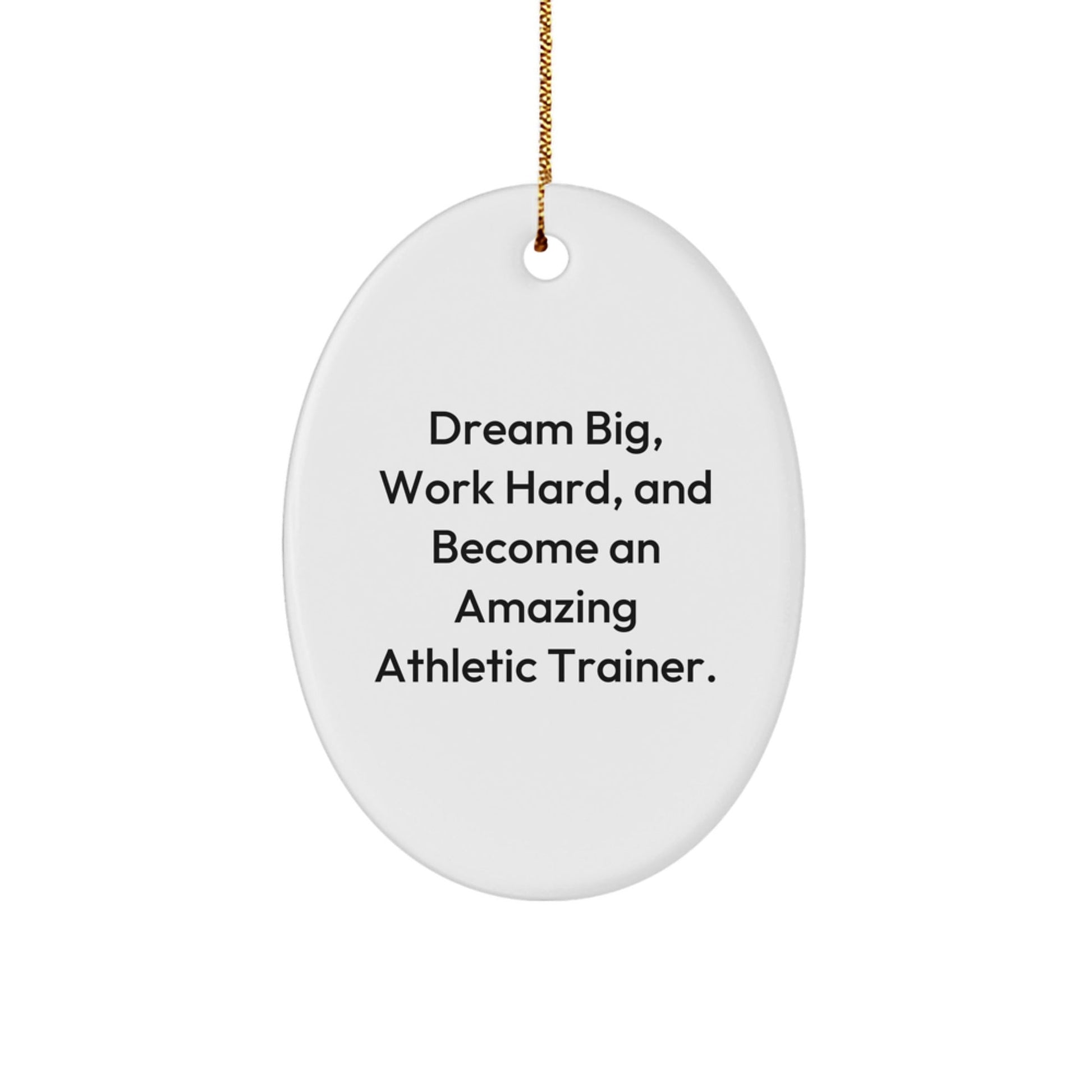 Funny Inspirational Gifts from Family to Amazing Athletic Trainers - Oval Ornament for Christmas Unique Gifts - The Buy Boom