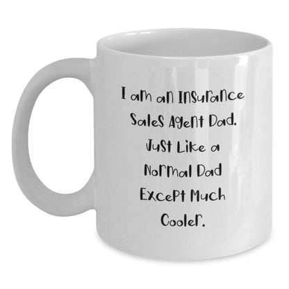 Funny Insurance Sales Agent Dad Gifts for Men White Coffee Mug - Perfect for Christmas Unique - The Buy Boom