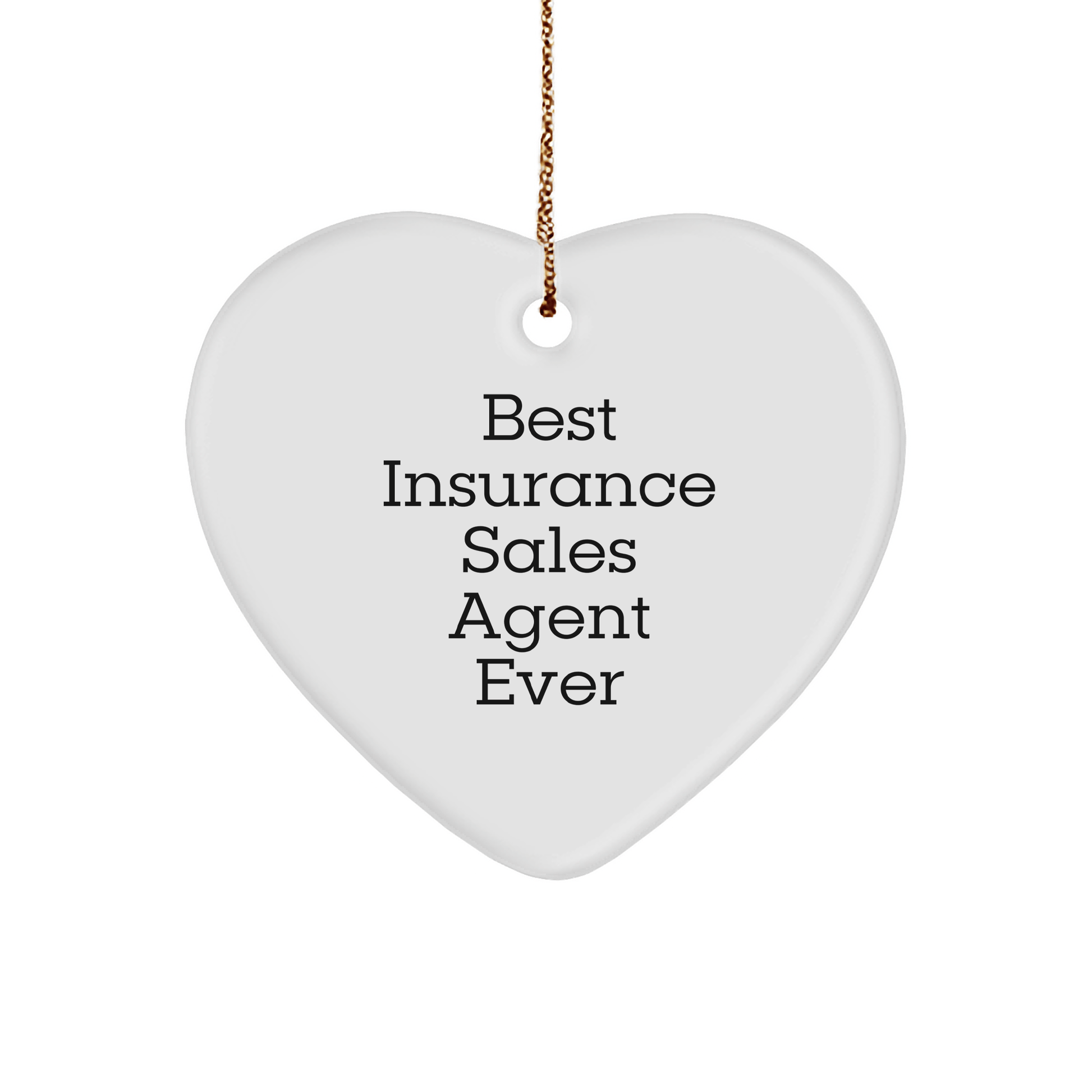 Funny Insurance Sales Agent Gifts, Best Insurance Sales Agent Ever Heart Ornament, Christmas Unique Gifts from Friends to Insurance Sales Agent - The Buy Boom